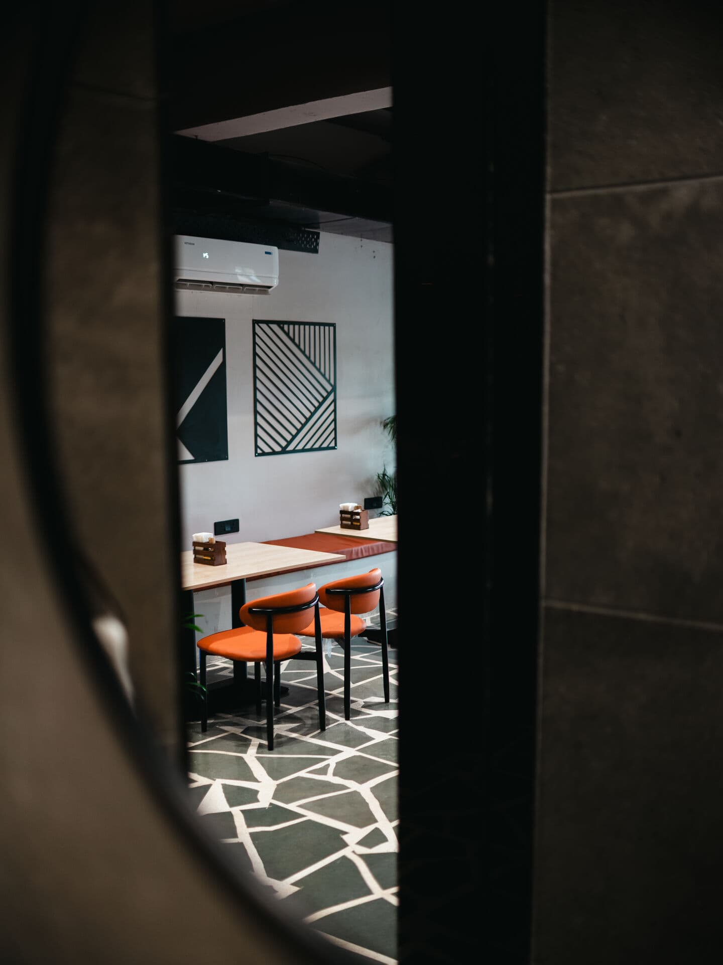 A quiet corner inside a 1DM cafe