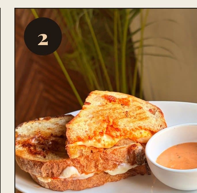The Cheese Pull — a Classic Grilled Cheese with a Cappuccino