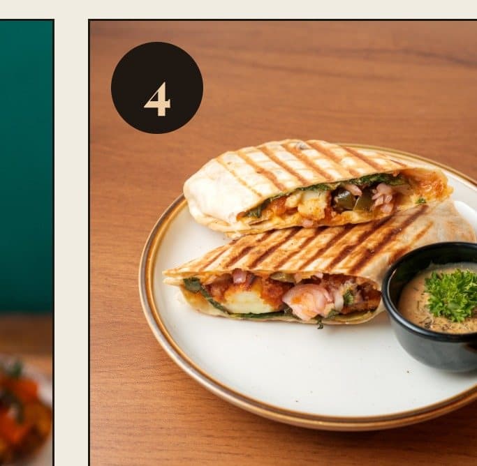 The Wrap Up — a Grilled Paneer Wrap with a Cold Brew Classic