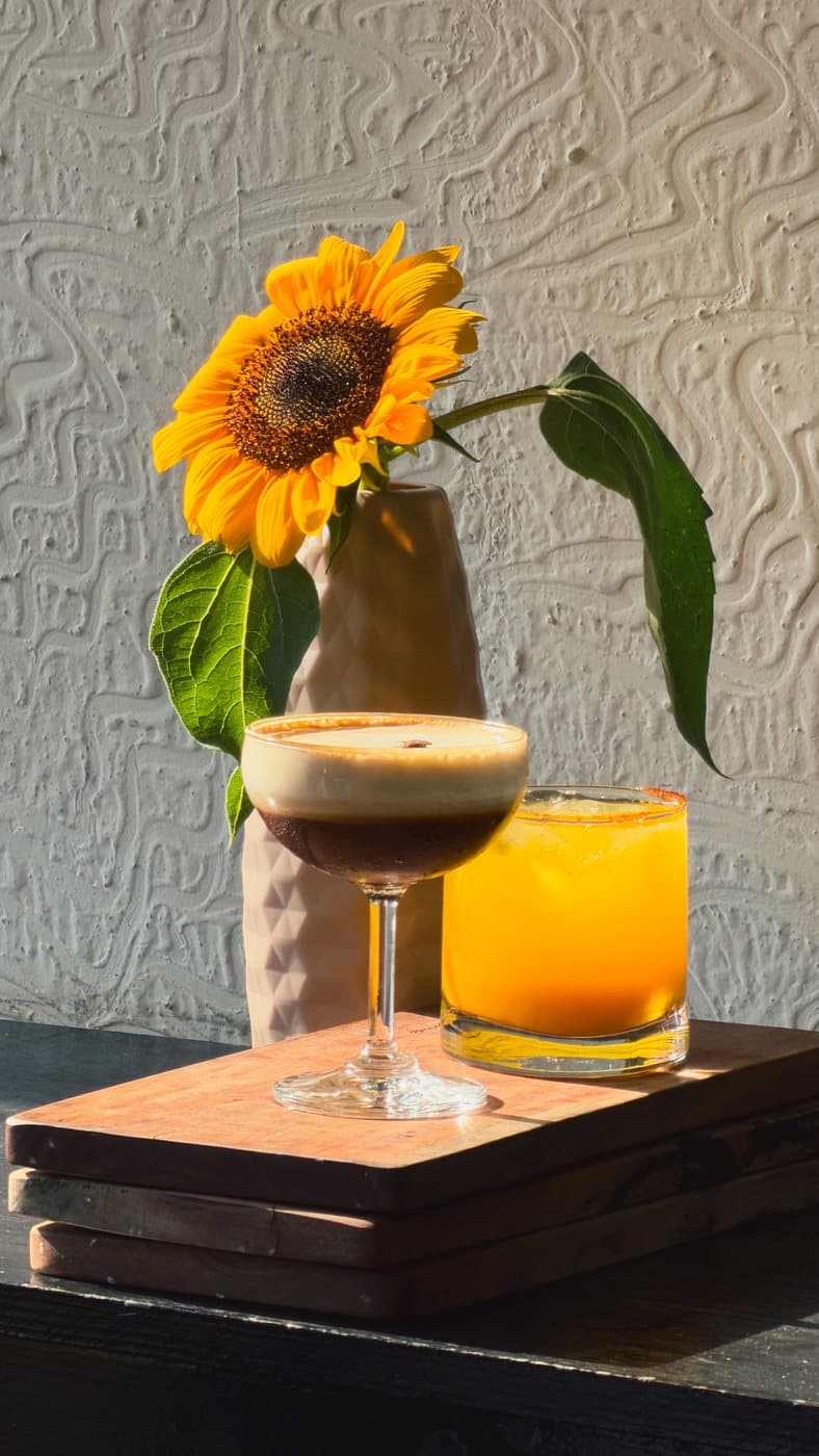 Beverage R&D — espresso martinis alongside the single origins.